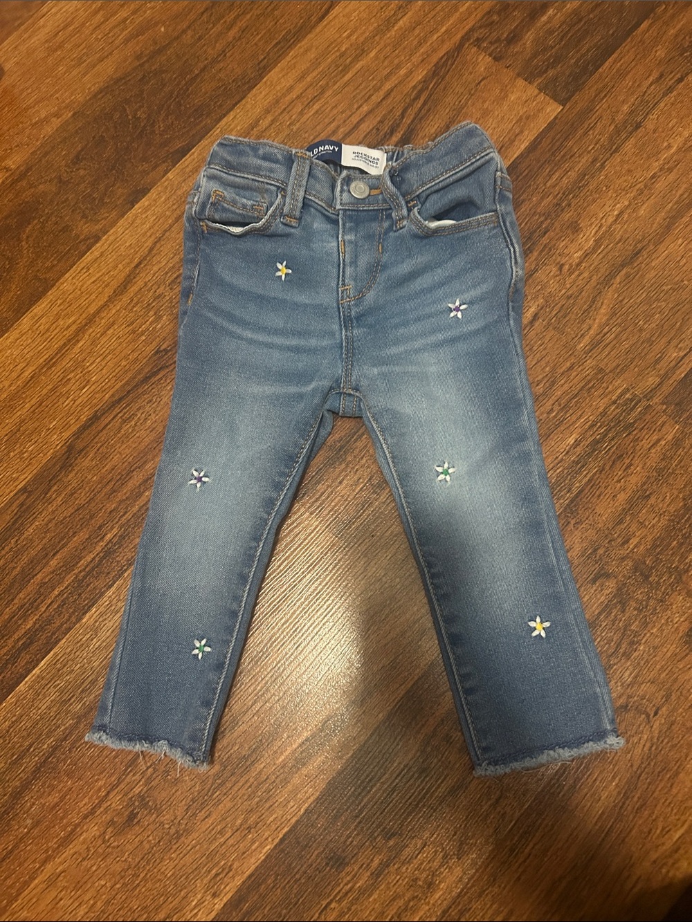 Old Navy Blue Embroidered Star Kids Skinny Jeans